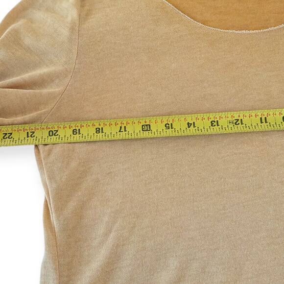 TEMPO PARIS Women’s Lightweight Scoop Neckline Sweater In Mustard XL - Picture 8 of 11